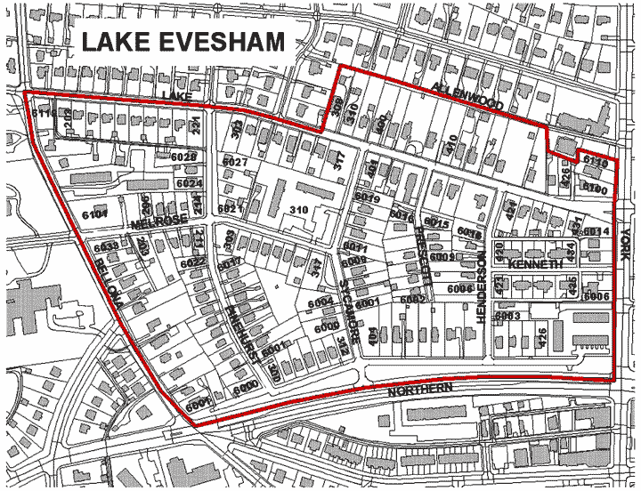 lake evesham map