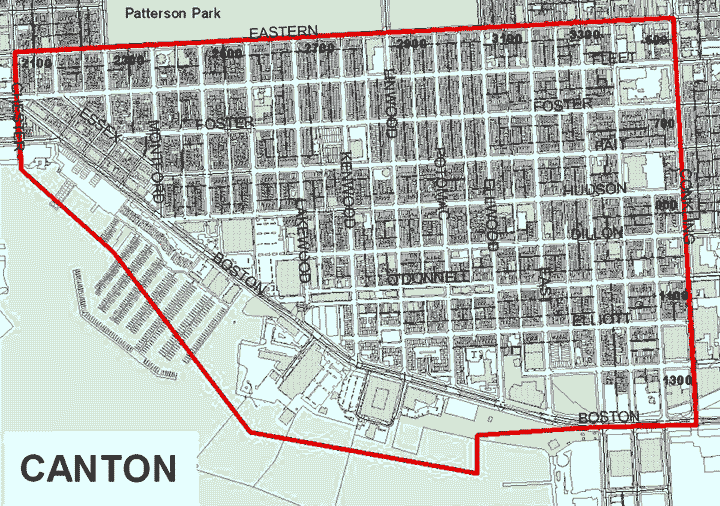 Canton Historic District Map