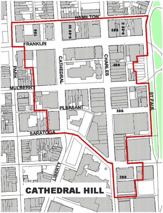 Cathedral Hill Historic District Map