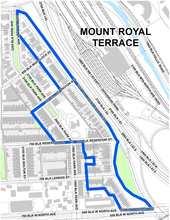 Mount Royal Terrace Map