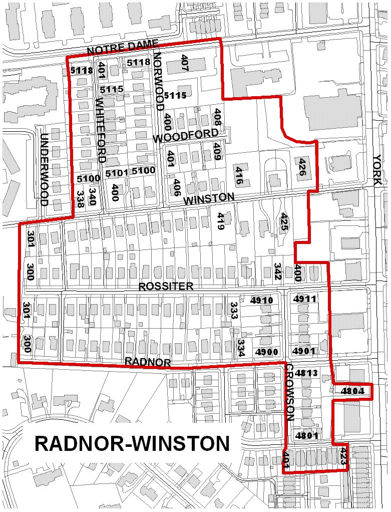 Radnor Winston Map