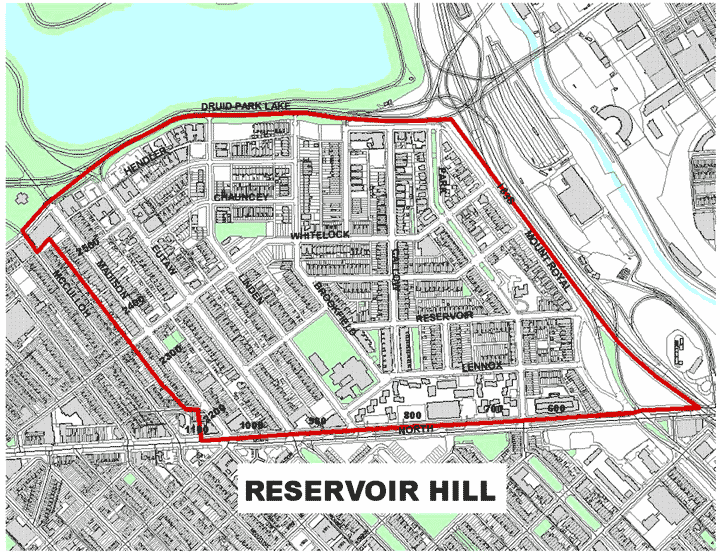 Reservoir Hill Map