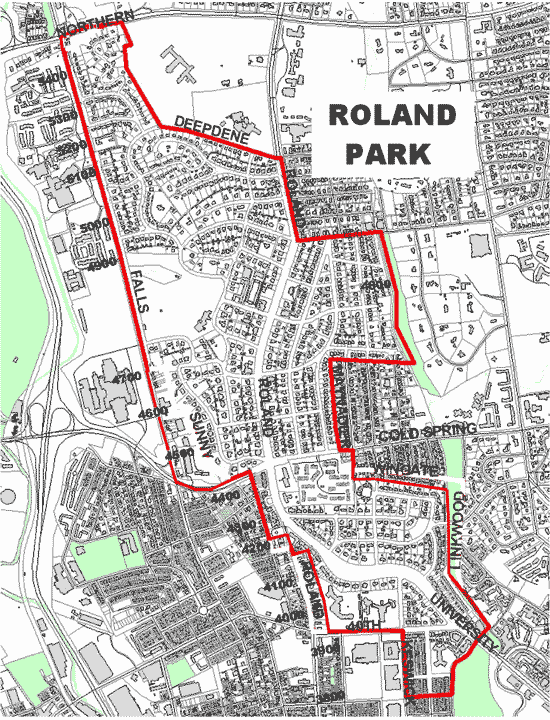 Roland Park Map